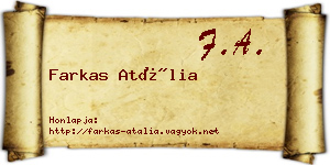 Farkas Atália névjegykártya